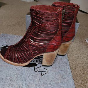 NEW Freebird Leather Open Toe Booty/Shoe Size 7
